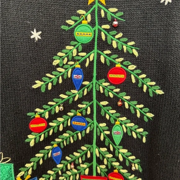 Vintage Classic Elements Christmas Tree Sweater - Picture 2 of 6